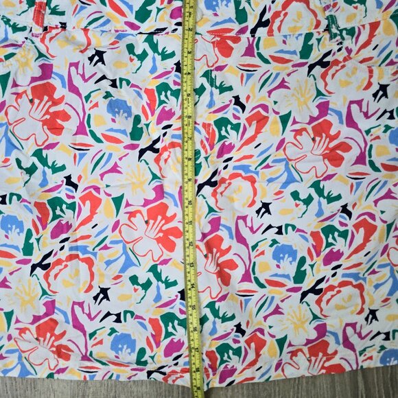 St John's Bay Sz 24 W White Multi Floral Skort-Skirt/Shorts w/Front Pockets NWT - Picture 5 of 5